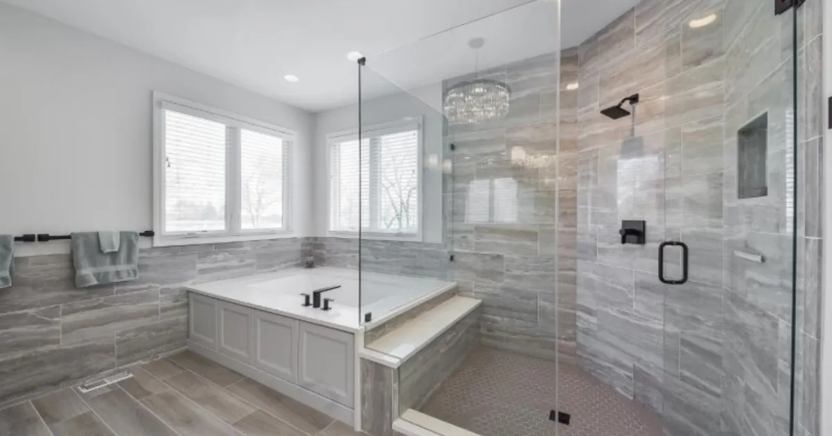 Rustic with a Touch of Glam Master and Hall Bath Remodel — photo 1