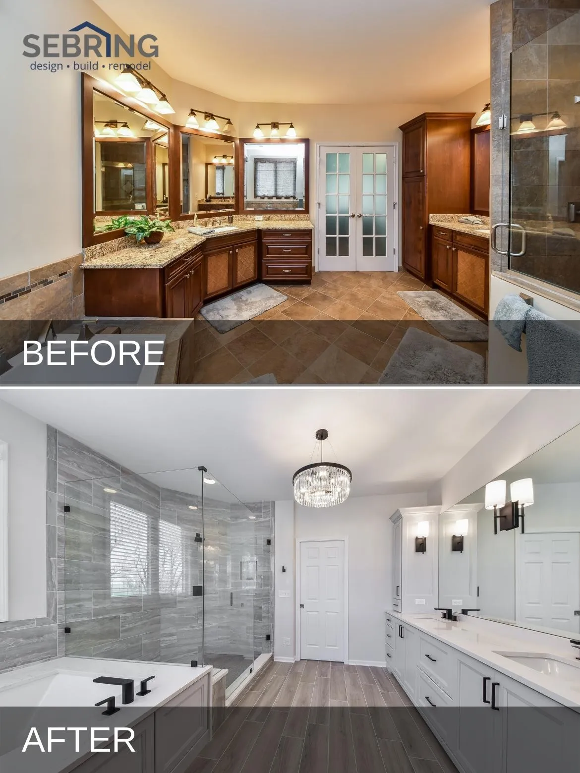 Rustic with a Touch of Glam Master and Hall Bath Remodel — photo 3