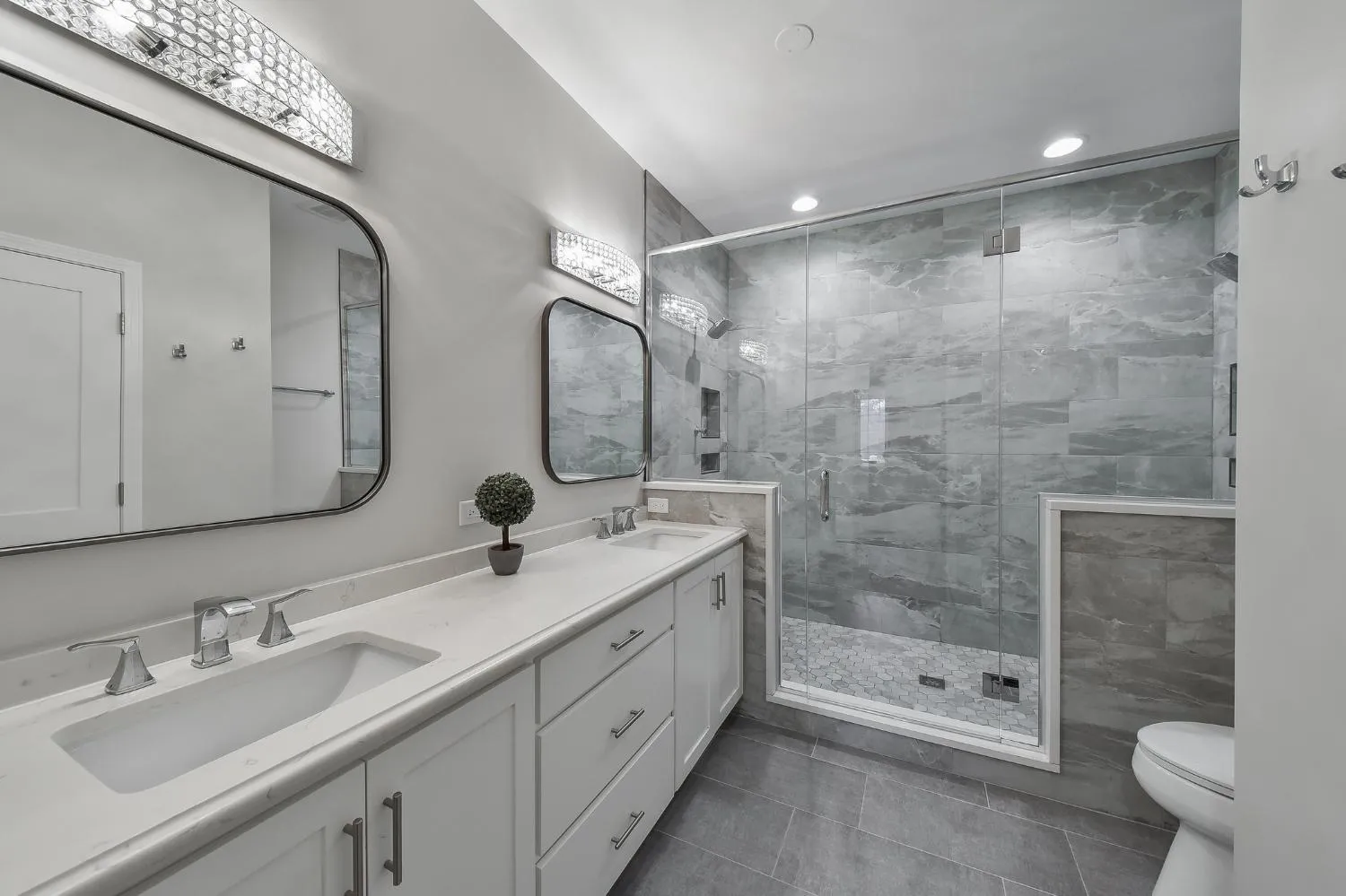 Marble and Movement Master and Powder Bath Remodel — photo 2
