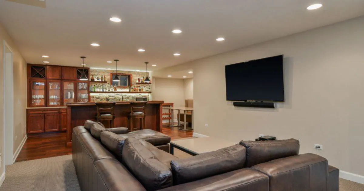Industrial Basement Remodel — photo 1