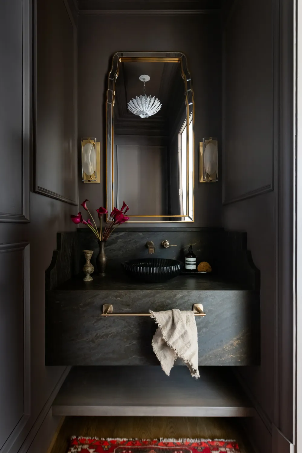 Dark Luxe Powder Room Remodel — photo 1