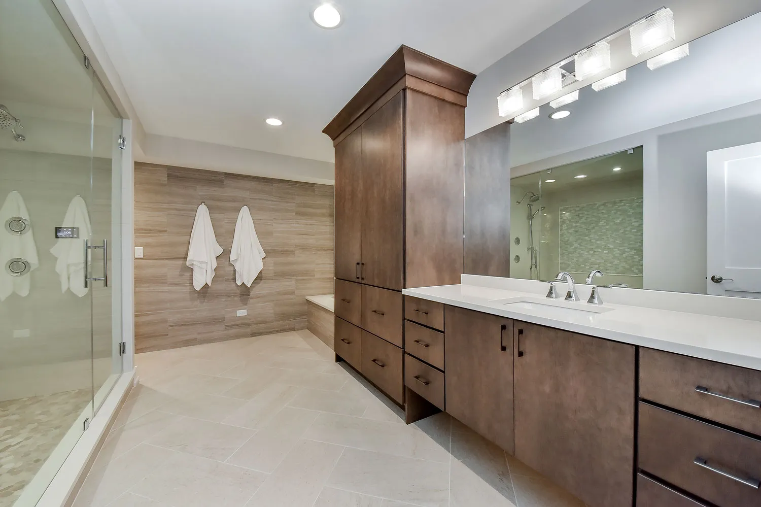 Lovingly Warm Master Bath Remodel — photo 1