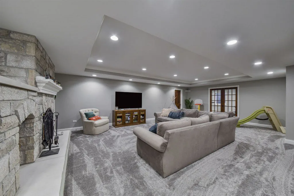Textured Accented Basement Remodel — photo 3