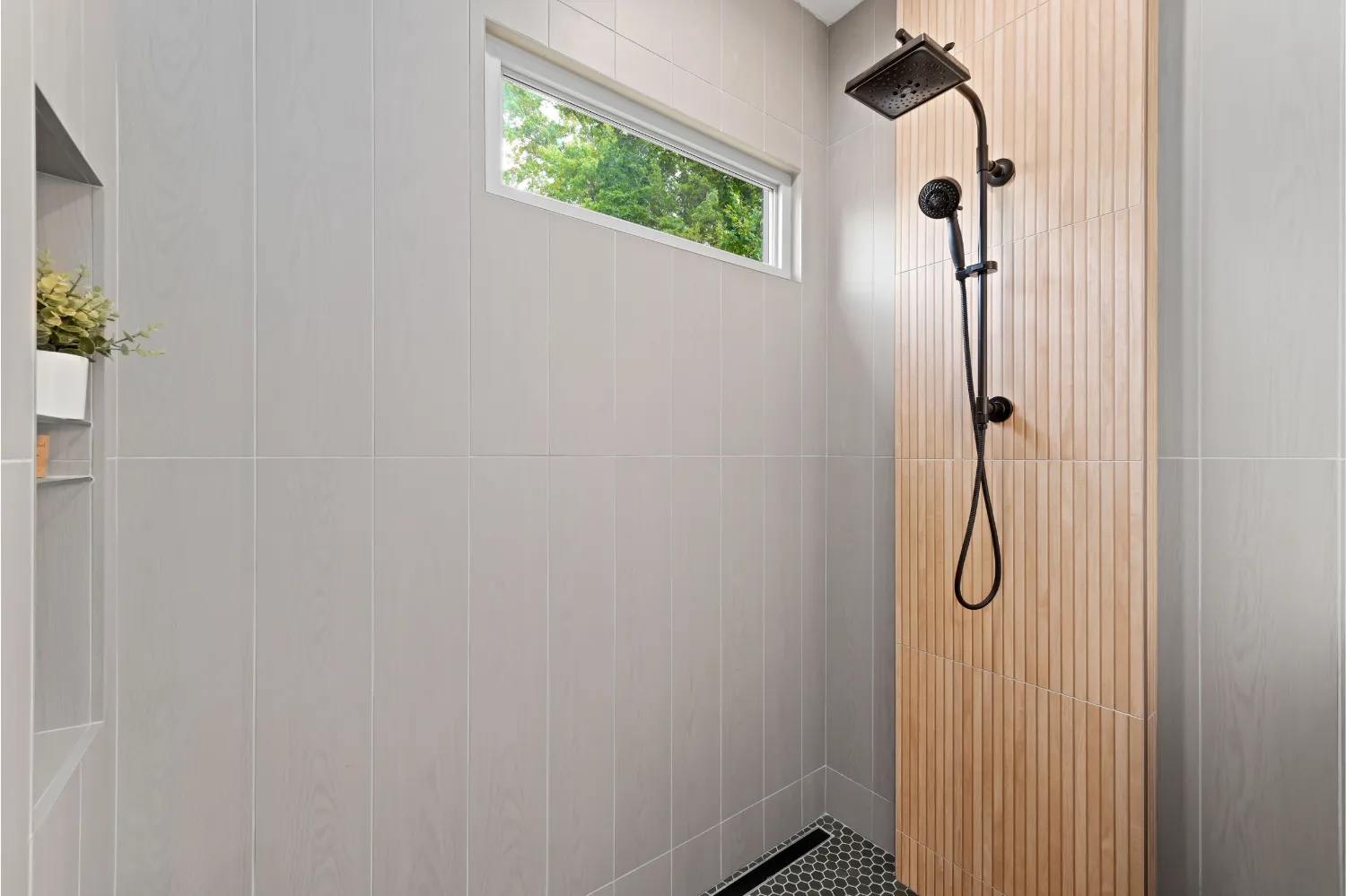 The Gift of a Wood Accent Master Bath Remodel — photo 1