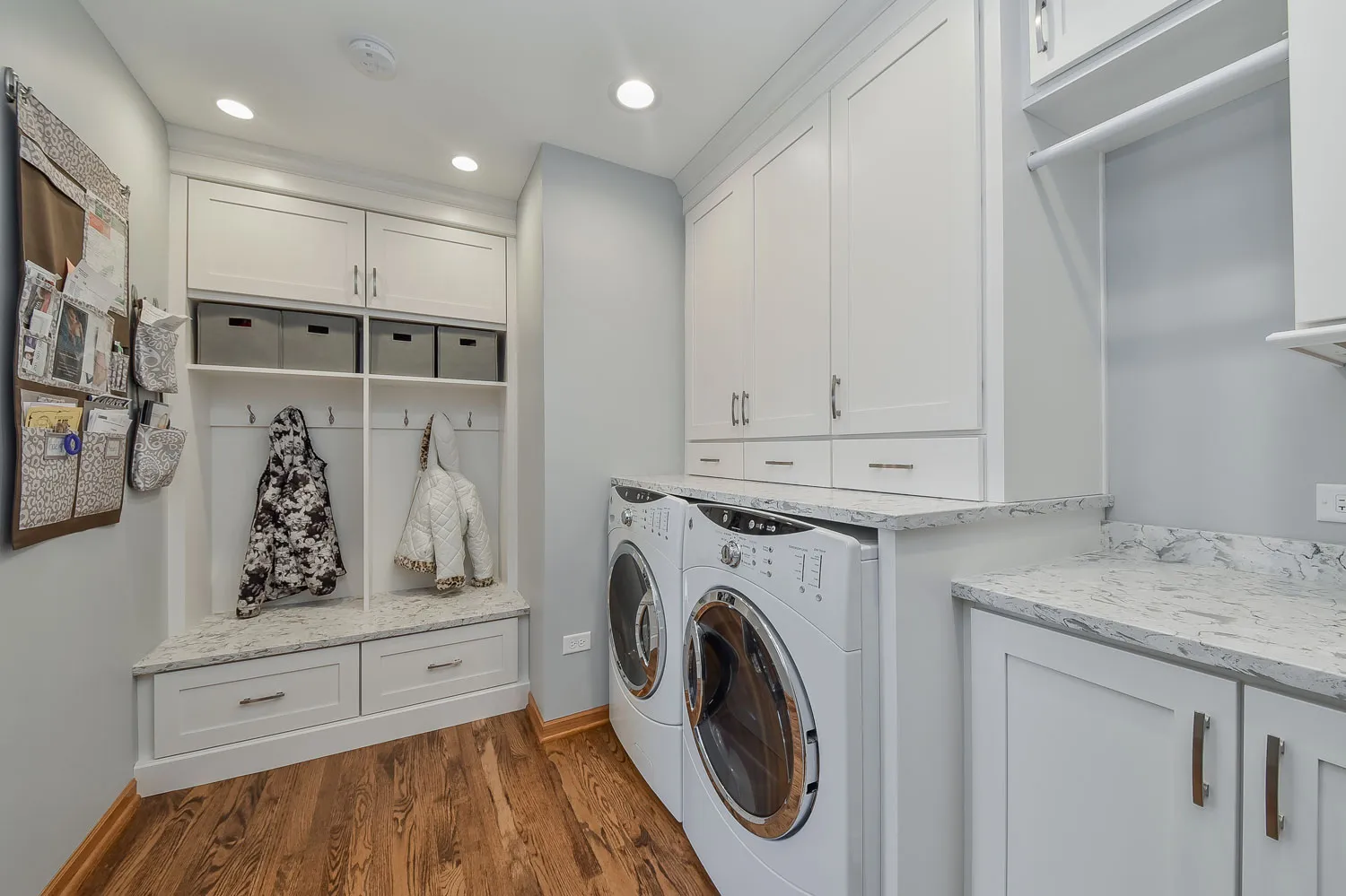 Crisp and Clean Laundry and Mudroom Remodel — photo 1