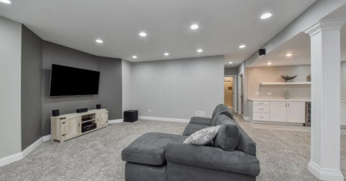 Clean Lined Basement Remodel — photo 1