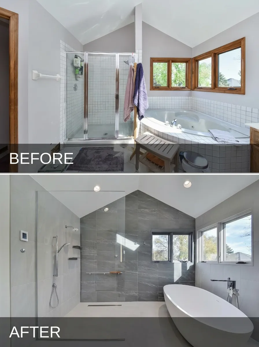 Open Concept Living Master Bath Remodel — photo 1