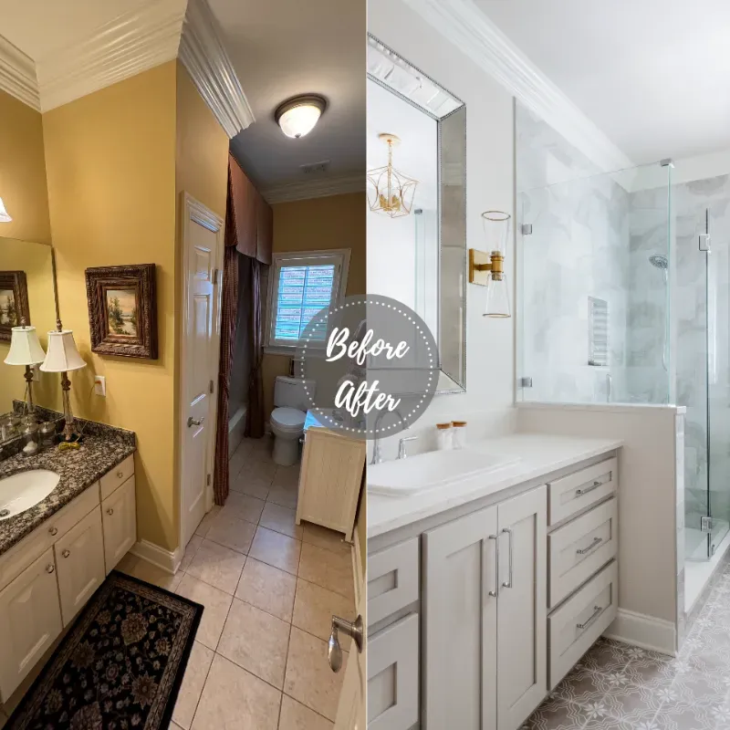 Polished Glam, Franklin Bathroom Remodel — photo 1
