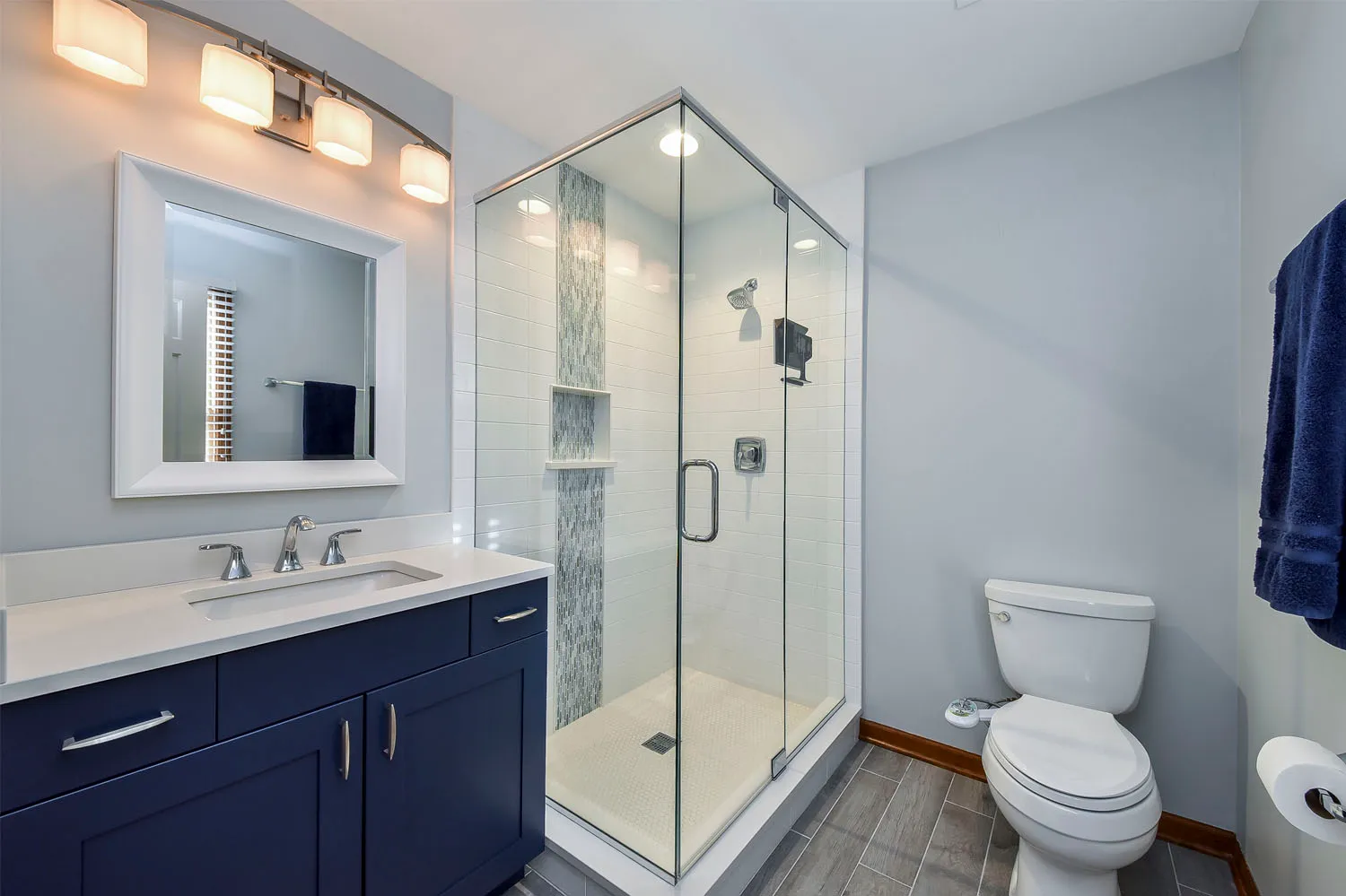 Masculine Sleek Master Bath Remodel — photo 1