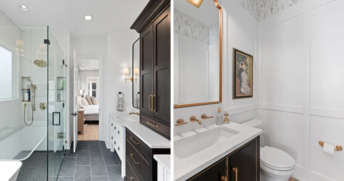 Traditionally Clean Powder and Master Bath Remodel — photo 1