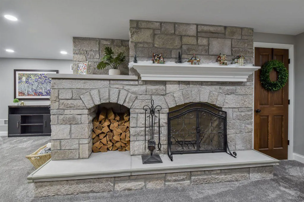 Textured Accented Basement Remodel, photo 5