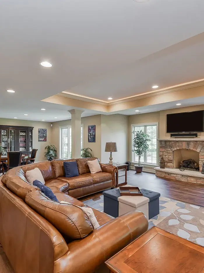 Large Scaled Basement Remodel — completed basement remodel by Bulldog Remodel Group