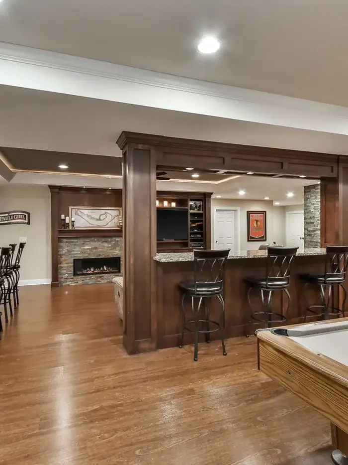 Rustic Sleek Basement Remodel — completed basement remodel by Bulldog Remodel Group