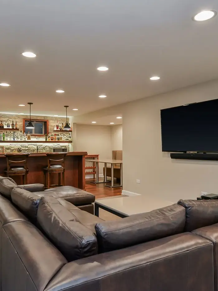 Industrial Basement Remodel — completed basement remodel by Bulldog Remodel Group